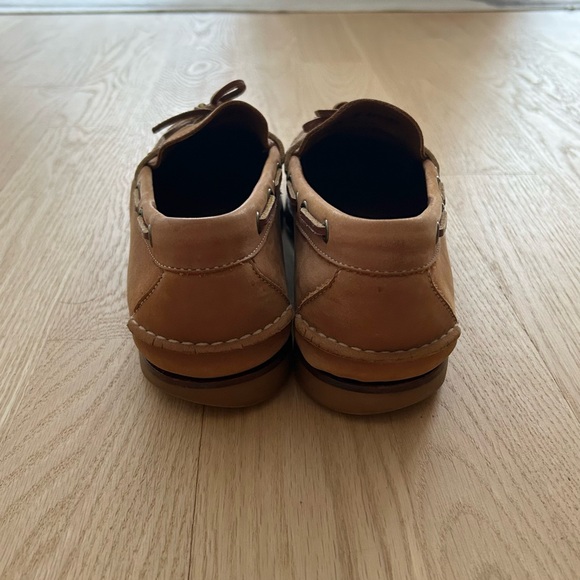 LL Bean Tan Boat Mocs Size 9.5 - Picture 6 of 6